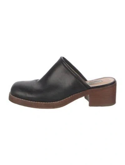 Pre-owned Gabriela Hearst Leather Mules In Black