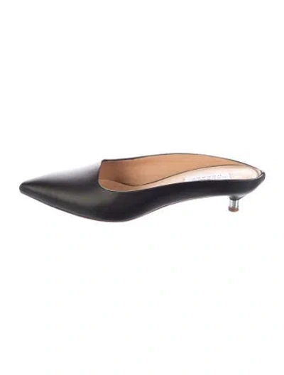 Pre-owned Gabriela Hearst Leather Mules In Black