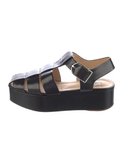 Pre-owned Gabriela Hearst Leather Mules In Black
