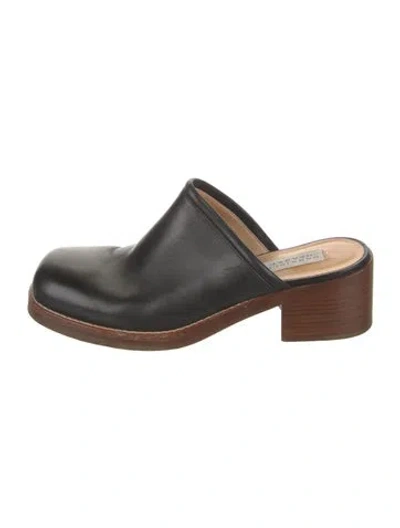 Pre-owned Gabriela Hearst Leather Mules In Black