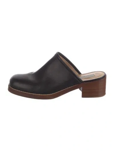 Pre-owned Gabriela Hearst Leather Mules In Black