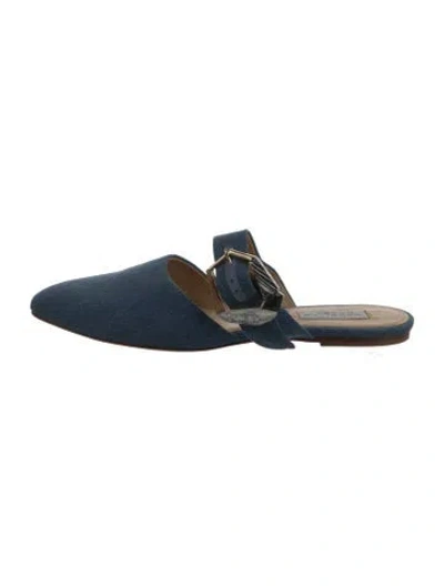 Pre-owned Gabriela Hearst Leather Mules In Blue
