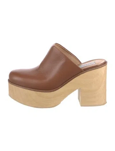 Pre-owned Gabriela Hearst Leather Mules In Gold