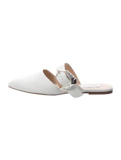 Pre-owned Gabriela Hearst Leather Mules In White