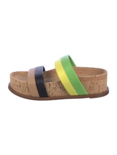 Pre-owned Gabriela Hearst Leather Printed Slides