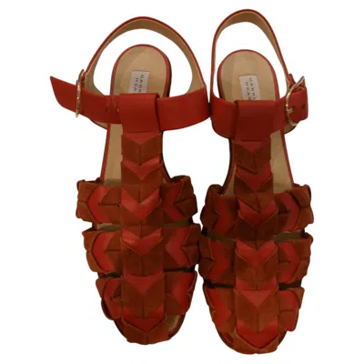 Pre-owned Gabriela Hearst Leather Sandal. Size 42 In Brown