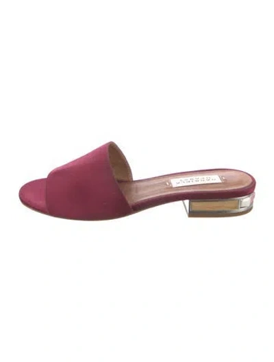 Pre-owned Gabriela Hearst Leather Slides In Burgundy