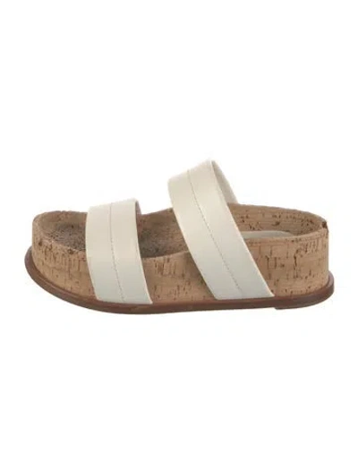 Pre-owned Gabriela Hearst Leather Slides In White