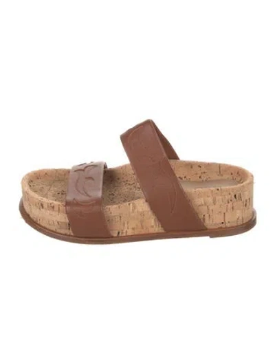 Pre-owned Gabriela Hearst Leather Slides In White