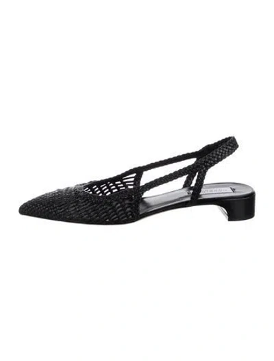 Pre-owned Gabriela Hearst Leather Slingback Flats In Black