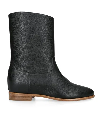 Gabriela Hearst Leather Tina Boots In Black