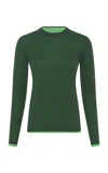 Gabriela Hearst Leif Cashmere-silk Crewneck Sweater In Green
