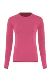 Gabriela Hearst Leif Cashmere-silk Crewneck Sweater In Pink