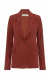 Gabriela Hearst Leiva Blazer In Burnt Sienna Suede In Brown