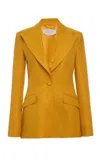 Gabriela Hearst Leiva Blazer In Golden Birch Linen Twill In Yellow