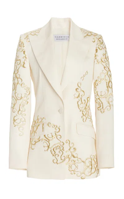 Gabriela Hearst Leiva Blazer In Linen In Ivory