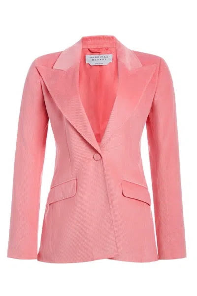 Gabriela Hearst Leiva Blazer In Rosa Sea Island Cotton Corduroy