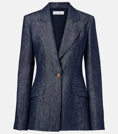 Gabriela Hearst Leiva Linen Blazer In Blue
