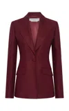 Gabriela Hearst Leiva Linen Blazer In Burgundy
