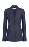 Gabriela Hearst Leiva Linen Denim Blazer In Multi