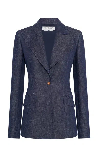 Gabriela Hearst Leiva Linen Denim Blazer In Multi