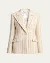 Gabriela Hearst Leiva Pinstripe Wool Cashmere Blazer In Multi