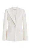 Gabriela Hearst Leiva Sequin Blazer In Ivory Wool In Ivory