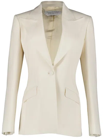 Gabriela Hearst Leiva Single-breasted Blazer In White