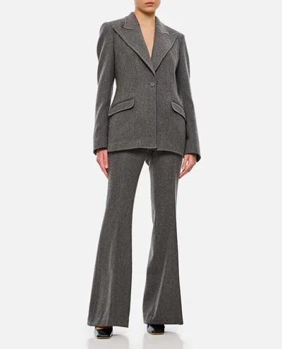 Gabriela Hearst Leiva Single Breasted Jacket In Grey