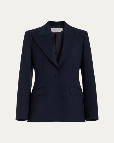 Gabriela Hearst Leiva Tailored Wool Blazer In Dark Navy