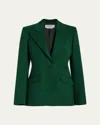 Gabriela Hearst Leiva Tailored Wool Blazer In Emerald Green