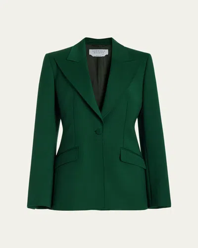 Gabriela Hearst Leiva Tailored Wool Blazer In Emerald Green