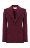 Gabriela Hearst Leiva Wool Blazer In Burgundy