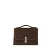 Gabriela Hearst Small Leonora Top-handle Clasp Bag In Brown