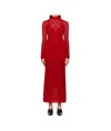 Gabriela Hearst Lethe Pointelle Knit Maxi Dress In Scarlet Red Virgin Wool Silk In Red