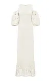 Gabriela Hearst Levana Fringe Crochet Maxi Dress In Ivory Cashmere In Ivory