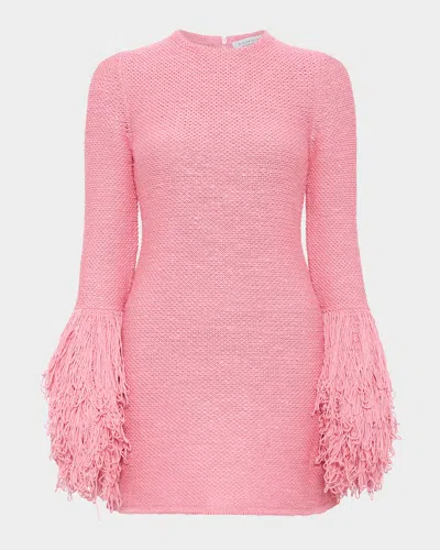 Gabriela Hearst Liam Knit Mini Dress In Rosa Cashmere Silk