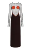 Gabriela Hearst Lilith Netted Wool-silk Maxi Dress In Multi