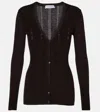 Gabriela Hearst Lillian Pointelle-knit Wool Cardigan In Black