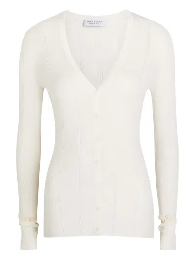 Gabriela Hearst Orlith Cashmere And Silk-blend Sweater In Neutral