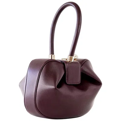 Pre-owned Gabriela Hearst Limited Edition Bordeaux Calf Leather Nina Bag In Black