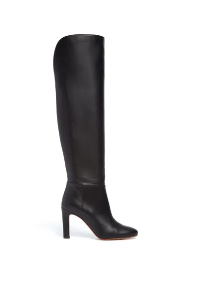 GABRIELA HEARST LINDA OVER-THE-KNEE BOOT IN BLACK LEATHER