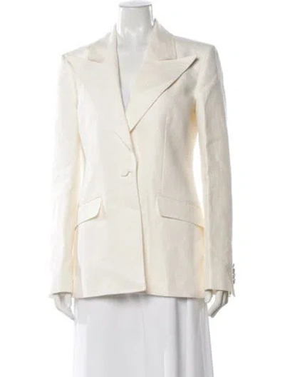 Pre-owned Gabriela Hearst Linen Blazer W/ Tags In Neutral