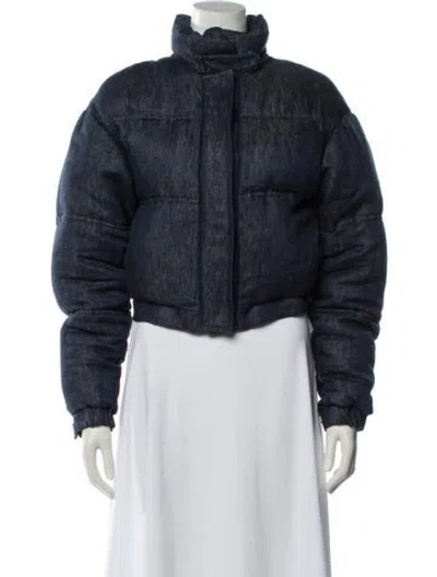 Pre-owned Gabriela Hearst Linen Down Jacket In Blue