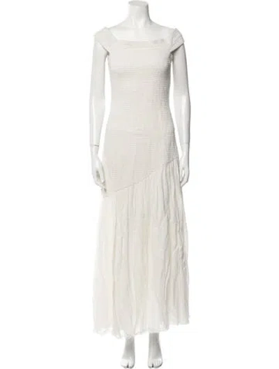 Pre-owned Gabriela Hearst Linen Long Dress In Neutral