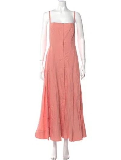 Pre-owned Gabriela Hearst Linen Long Dress In Pink