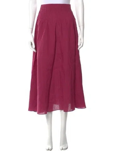 Pre-owned Gabriela Hearst Linen Midi Length Skirt In Purple