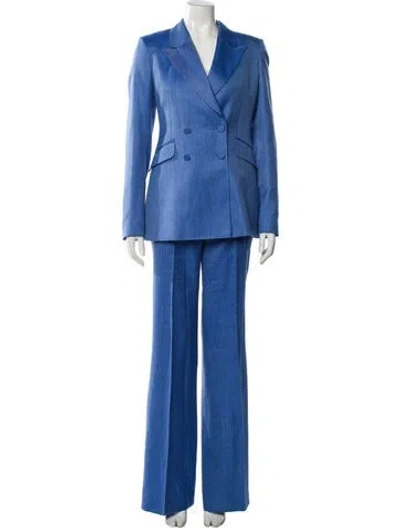 Pre-owned Gabriela Hearst Linen Pantsuit In Blue