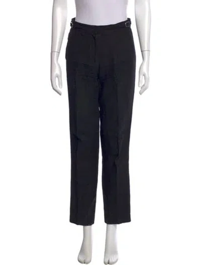 Pre-owned Gabriela Hearst Linen Straight Leg Pants In Blue