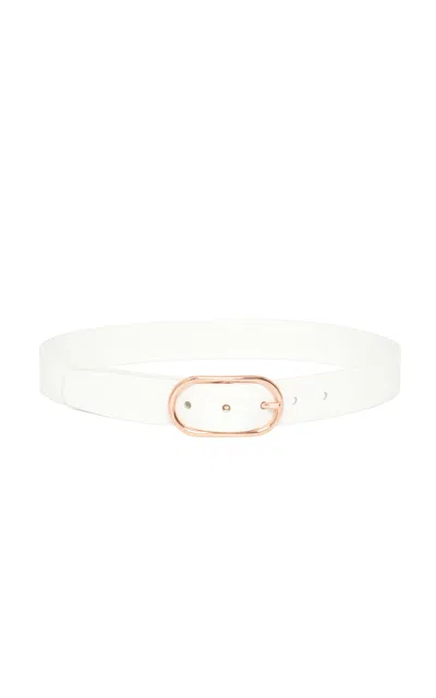 Gabriela Hearst Link Buckle Belt In White